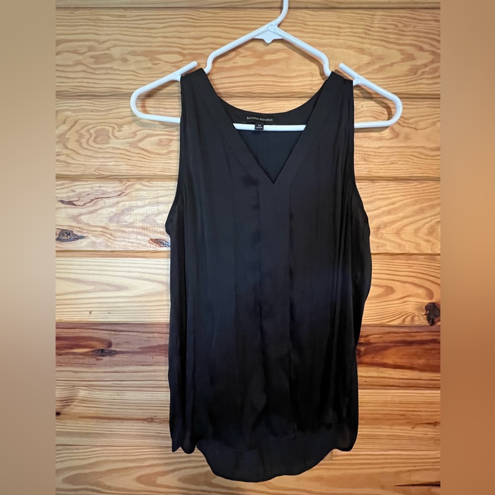 Banana Republic sheer tank in black.